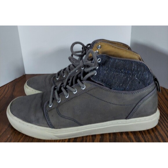 Vans Off The Wall Ultracush High Top 500383 Grey Leather Canvas Size 11 - Picture 3 of 7